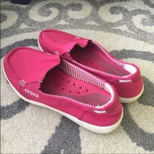 Cute pink crocs